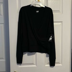 Deep V neck Avia Black Sweatshirt Sweater